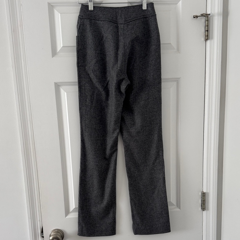 Vintage CHANEL 100% Wool Gray Straight Leg Pants - Picture 7 of 13